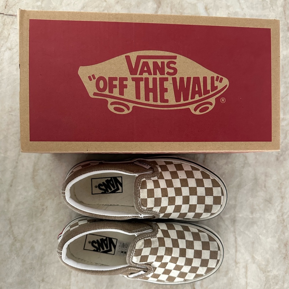 Vans checkerboard slip on shoes